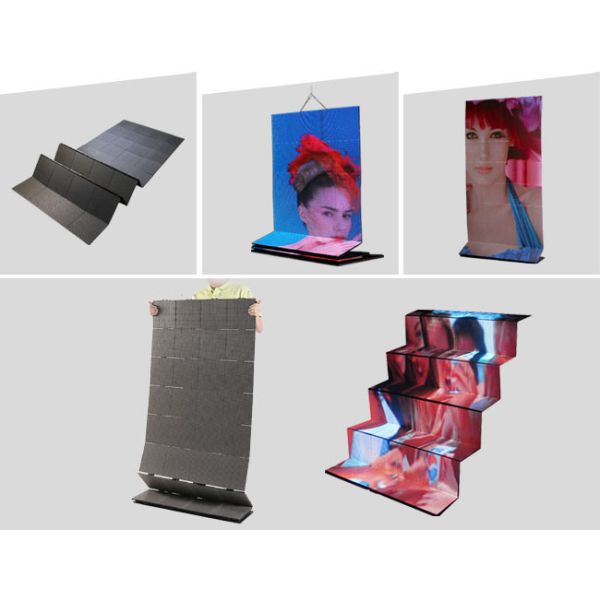 Full HD LED Flexible Video Screen For Magnet Mount , High Resolution LED Video Wall Advertising