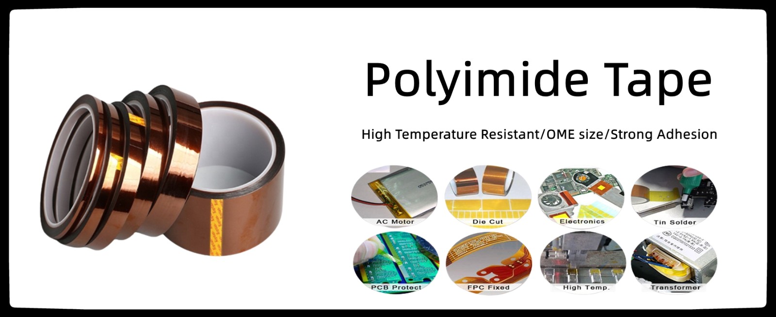 Polyimide Tape with Liner лента Полиимиде Кэптон обслуживания вкладыша отпуска 0.18мм с одиночной покрытой стороной