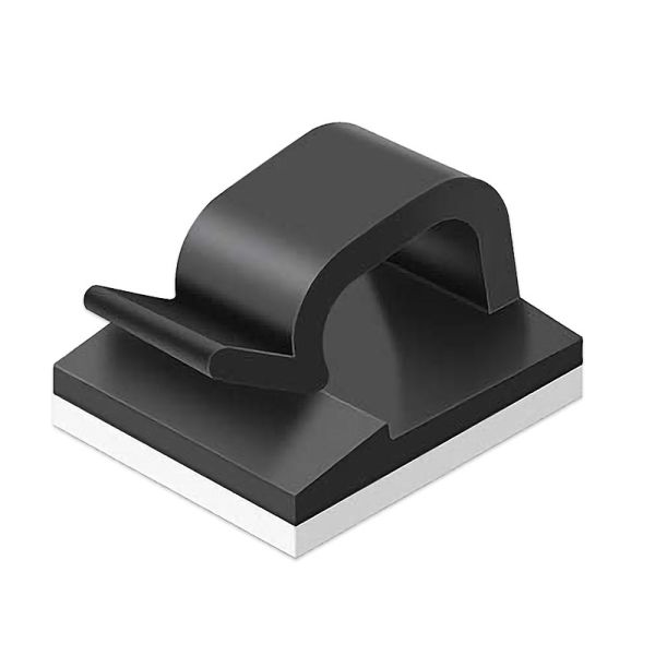 Plastic Adhesive Cable Clips Lightweight R Type Outdoor Strong Tensile Strength