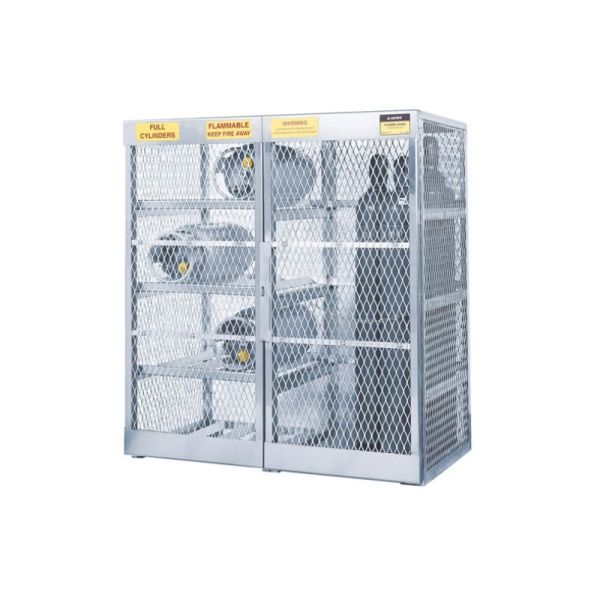 Industrial Security Gas Cylinder Storage Cage Weather Resistance