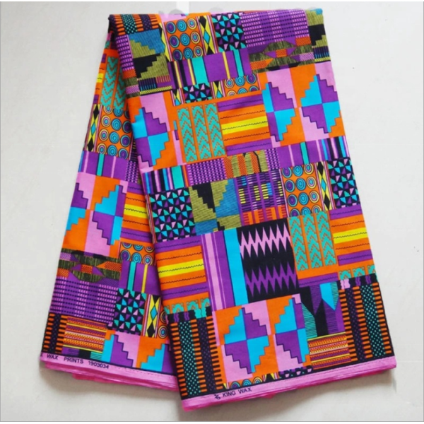 100% Cotton REAL WAX African Ankara Fabrics with Carded Yarn Type and BATIK Pattern