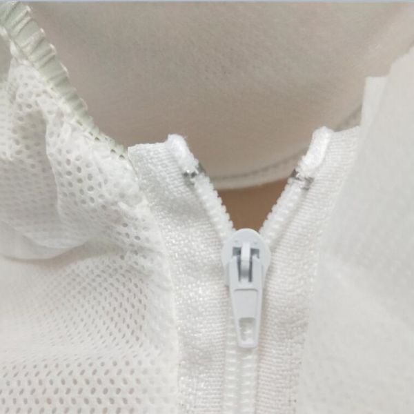 Sms Breathable White Blue 50gsm 55gsm Disposable Coveralls Suit
