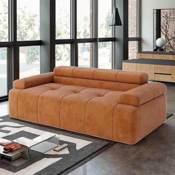Modern Minimalist Large 3-Seater Modular Sofa High Strength Foam Filled Sponge Vacuum Compression for Villa School Living Room