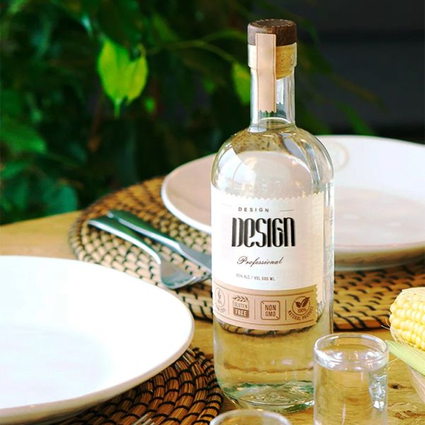 700ml Glass Wine Bottle for Tea Liquors and Beverages Customization