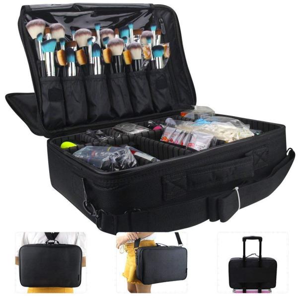 3 Layer Zipper Closure Brush Storage Box With Shoulder Strap