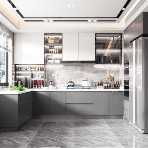 Готовы к сборке роскошный кухонный шкаф современный шкаф мебели набор