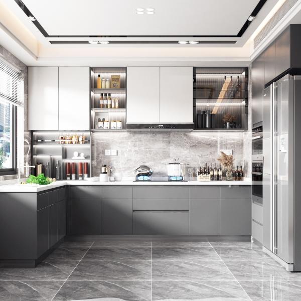 Ready To Assemble Luxury Kitchen Cabinet Modern Cabinet Furniture Set