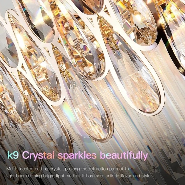 Duplex Building Living Room Chandelier Building Stairway Long Chandelier Luxury Crystal Lamp(WH-CY-269)