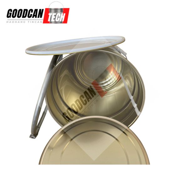 Water Based Paint Tin Cans 25liter With Rubber Strip Gasket Sealing OEM Printing