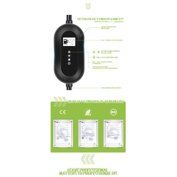 32A 22KW Type 2 3 Phase EV Charging Stations For EU Standard Home Electric Vehicles
