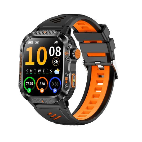 GPS Sports Smartwatch 2.01'' IPS Display Bluetooth Talk Altitude Barometer Compass LED Flashlight