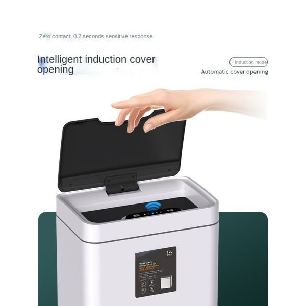 Living Room Home Kitchen Automatic Storage Bin with Lid Factory Wholesale Smart Sensor Stainless Steel Trash Can