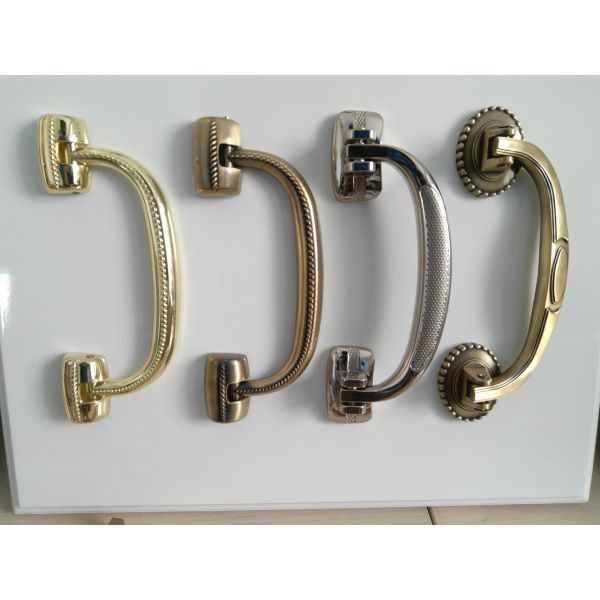 Antique Brass zamak H027 Metal Coffin handles size 19x7.5cm Screw Distance 14cm