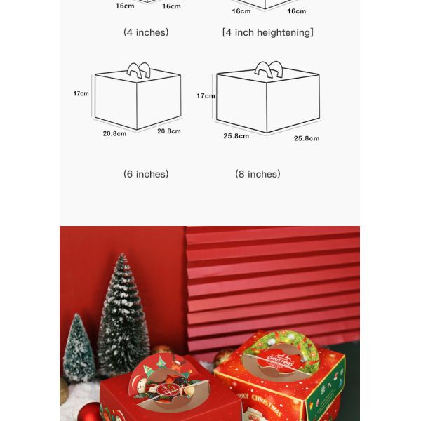 Sell 4 6 8 10 12 14 Inch Alibaba Baking Food Cookies Dessert Cake Boxes with Handle