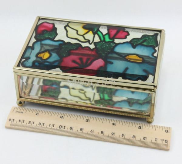Shinny Gifts New Wedding Gifts Enamel Glass Jewelry Boxes Collection Boxes
