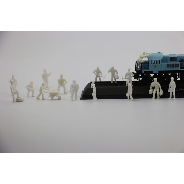 Scale Model worker figure,layout mini human ABS White COLOR figure1/87