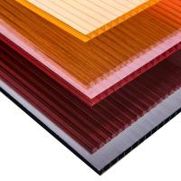 Coextrusion composite revêtement 100% polycarbonate vierge double paroi feuille creuse de polycarbonate pour la construction de serres