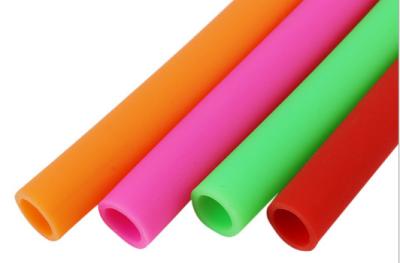 Highly Permeable Food Grade Silicone Straw Tasteless Round Shape Long Lifespan