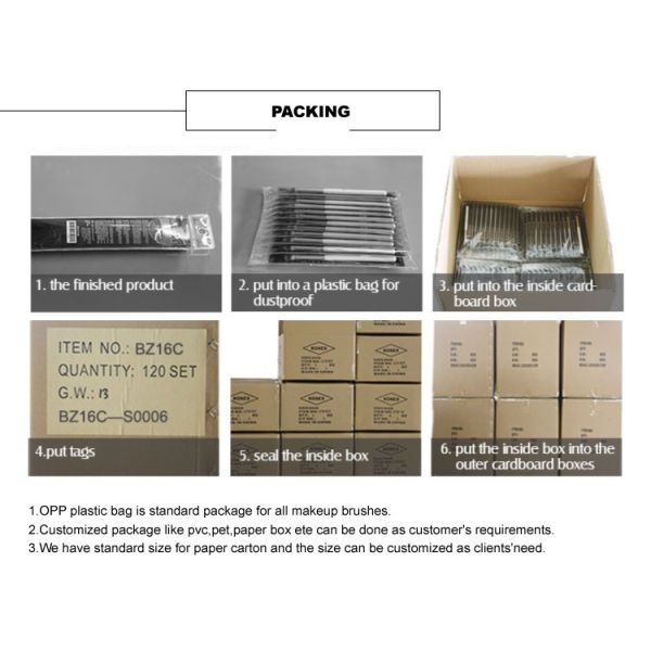 GMPC Professional Cosmetic Makeup Brush Set 11 Piece Goat Hair