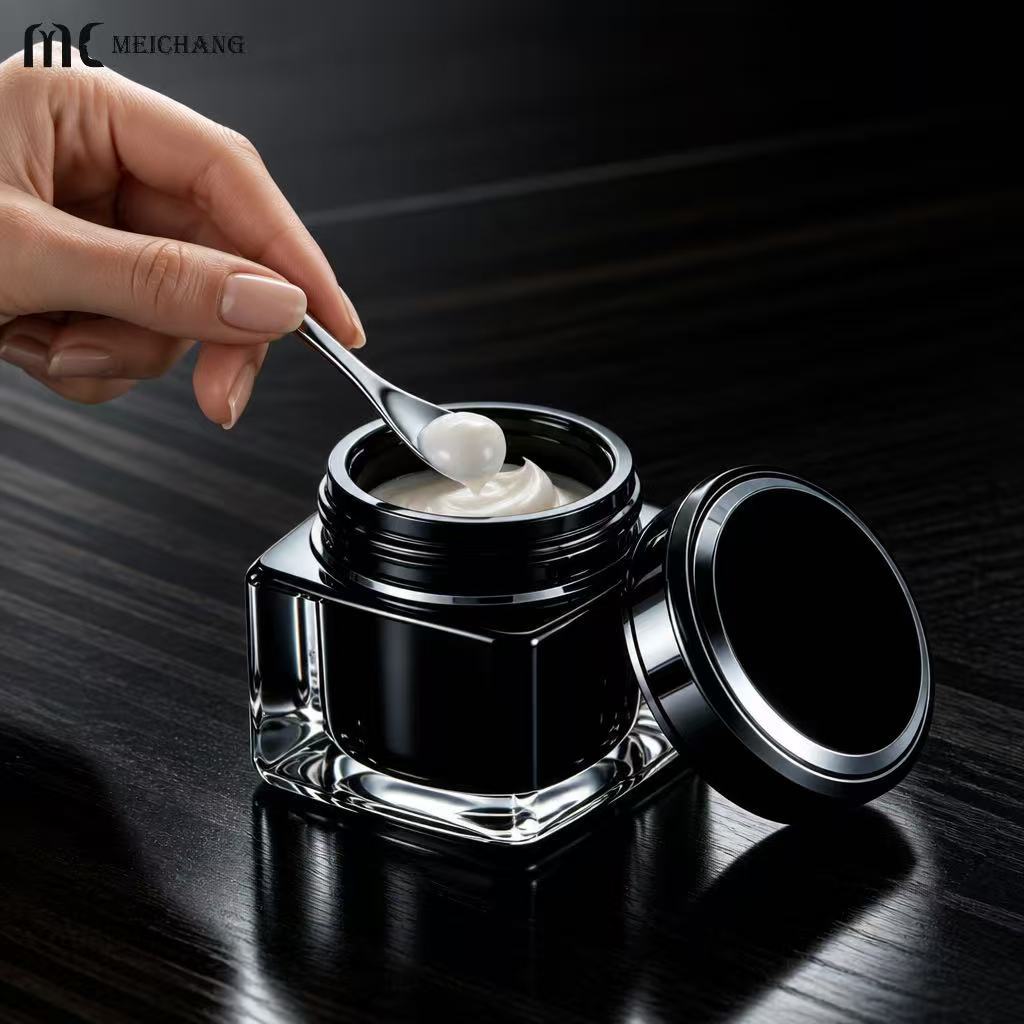50g Double-Wall Crystal-Effect Square Cream Jar for Premium Skincare Packaging(MC-Y-570)