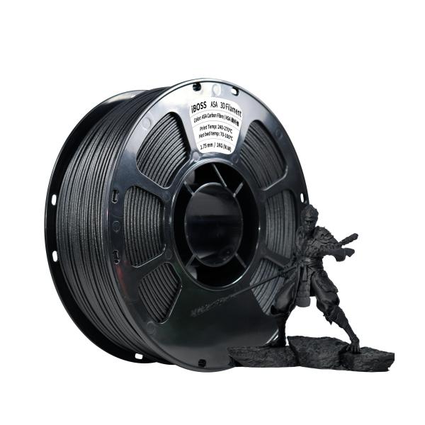 IBOSS Strong Durable ASA Black  Carbon Fiber 3d Printer Filament 1.75mm Filament