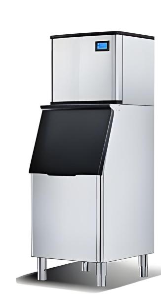 150kg medium-sized fully automatic ice maker is used in milk tea shops and other places for convenient access.