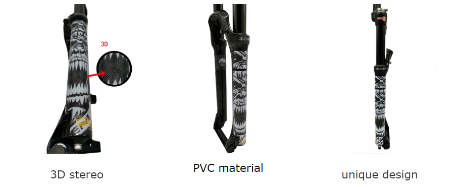 3D Waterproof Bicycle Fork Protection Sticker for Decorative Cycling Frame Guard