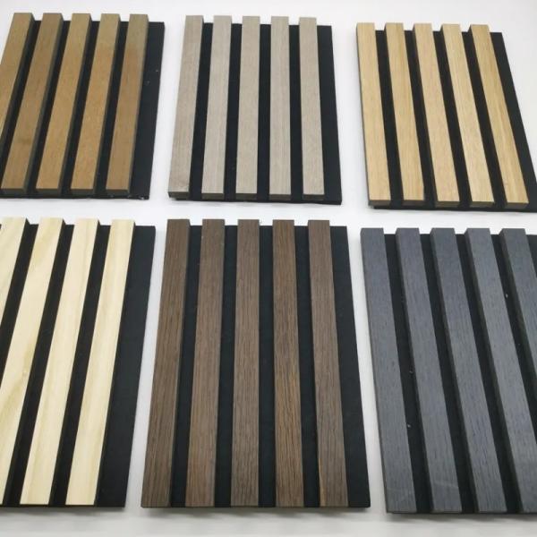FSC Certified wholesale felt sound insulation board soundproof wall panels wood acoustic panels grooved acoustic panel