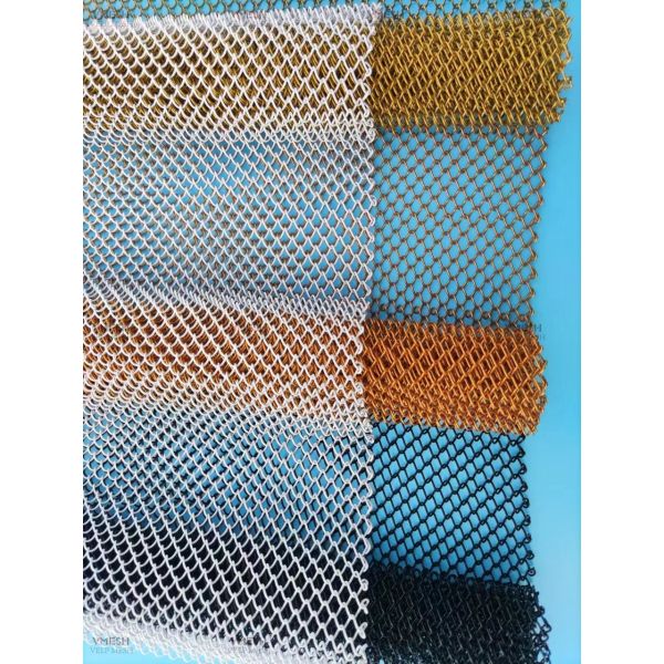 Aluminum Chain Link Metal Mesh Curtain - Powder Coated Rust Resistant