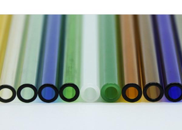 Transparent color glass straws anti high temperature pipe juice drink milk tea straw