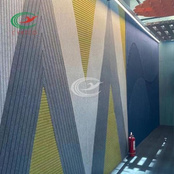 Multiscene Durable Acoustic Felt Wall , Lightweight Polyester Acoustic Panel