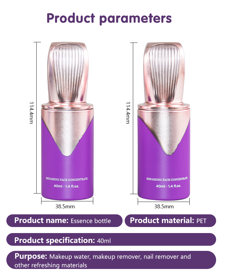 40 ml Cor e Logotipo Personalizados Forma Redonda Botelho Essence Cuidados da Pele Embalagem UKL32A