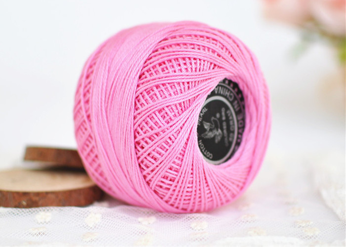 Eco - friendly 3# Lace Thread 6S / 3 Ply Crochet Cotton Yarn Lace Products Use