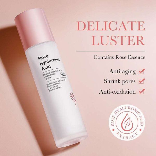 Розовый увлажняющий лосьон для лица натуральный отбеливающий ключ лосьон для ухода за кожей