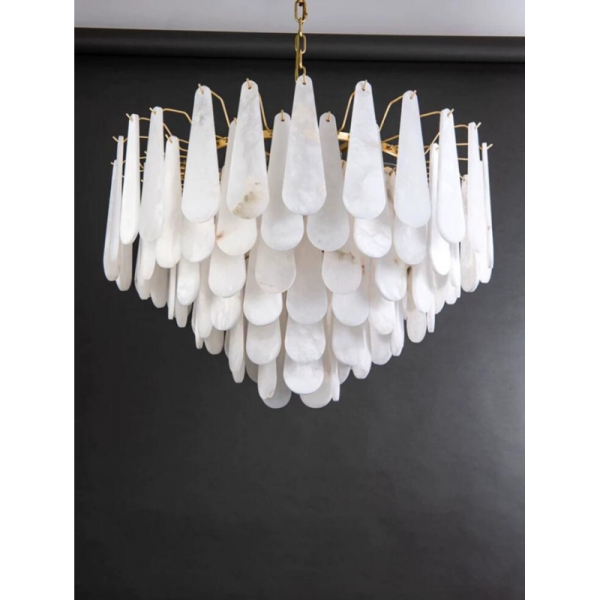 Modern Minimalist Alabaster Chandelier Living Room Chandeliers Light Luxury Villa Dining Room Bedroom Decorative Pendant Lamp