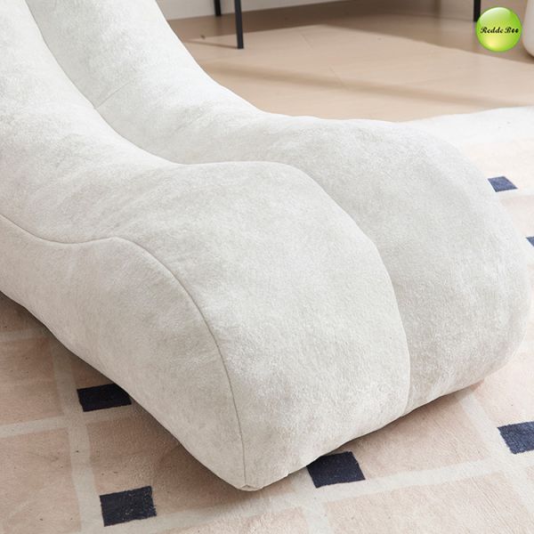 Single Velvet Compressed Sofa Fabric Corner Lounge Chair Bedroom Furniture