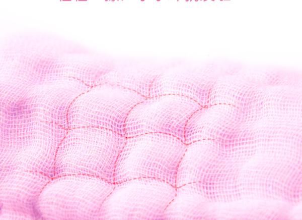 Pink Dyeing Natural Gauze Fabric Multilayer 40S 210GSM Spring Kids Blanket