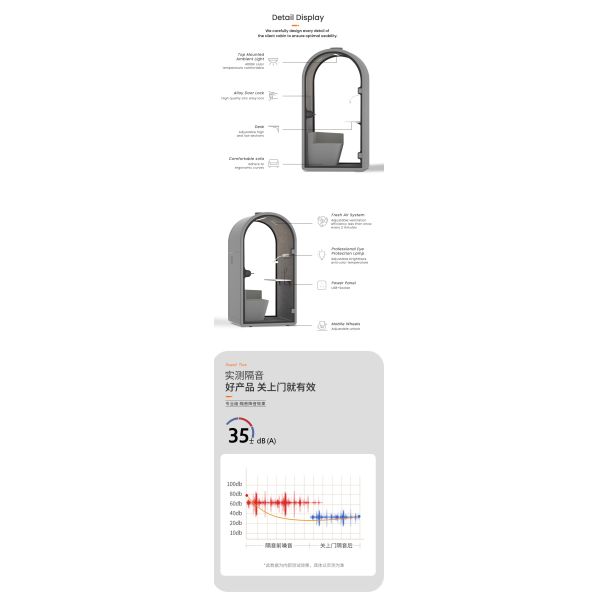 Wall Mount Study Sound Isolation Booth Soundproof Booth For Home