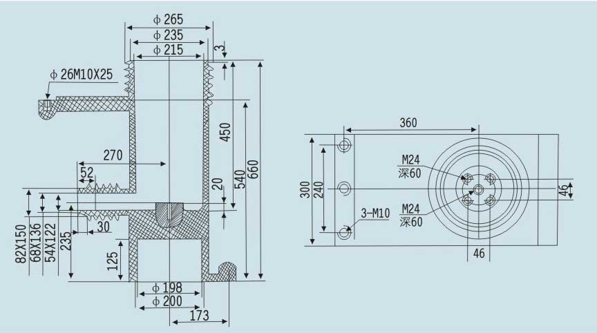 Высоковольтный метод коробки контакта изолятора смолы бросания 40.5kV/36kV (Spout) APG