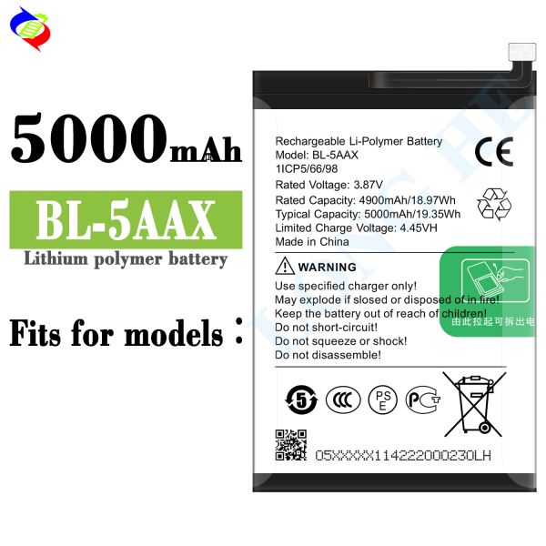 Вновь заряжаемая батарея BL-5AAX 3.87V 5000mAh для мобильного телефона Infinix