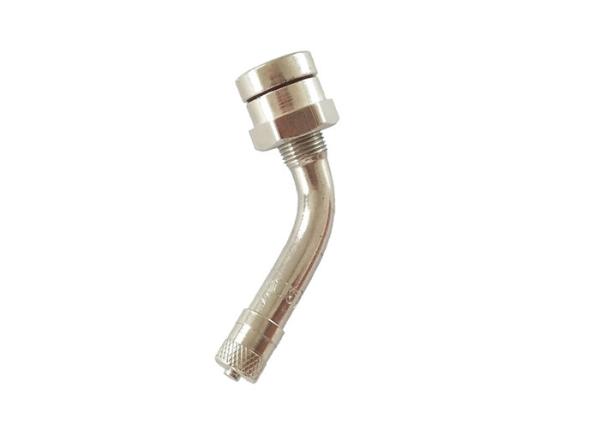O Ring Nickel Plated Brass Tire Valve TR543D Bend 60° For Truck Cap