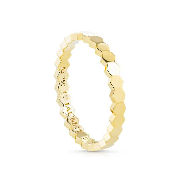 12pcs 0.72ct 18K Solid Gold Jewellery , Bee My Love Ring 4mm Width