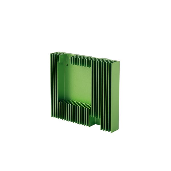 Green Anodized Extruded Aluminum Heat Sink, Custom CNC Machined Heatsink