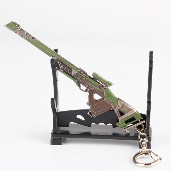 Gun 11CM Zinc Alloy Keychain Apex Legends Triple Machine