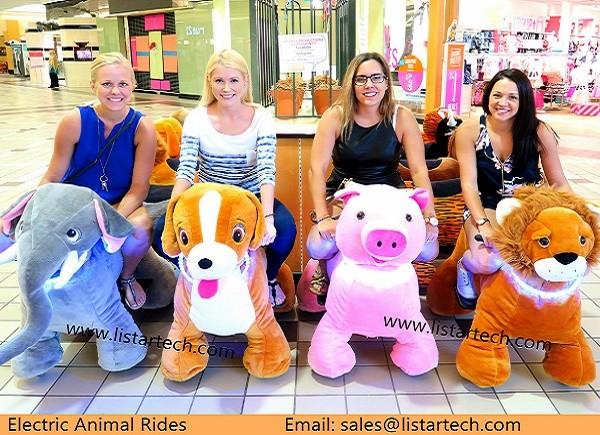 China Supplier Funny Stuffed Animals, Adults Animal Rides Entertainment in Shopping Mall