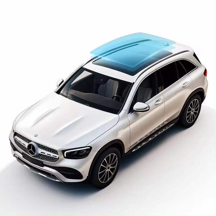 7.5MIL Window Car Sunroof Film Protection Wrap Sky Blue Clear Skylight Ice Armor Stretchable TPU