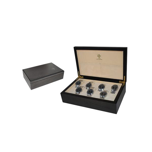 Custom Wooden Wrist  Watch Packing Box With 7 Slots , Wrist Watch Box