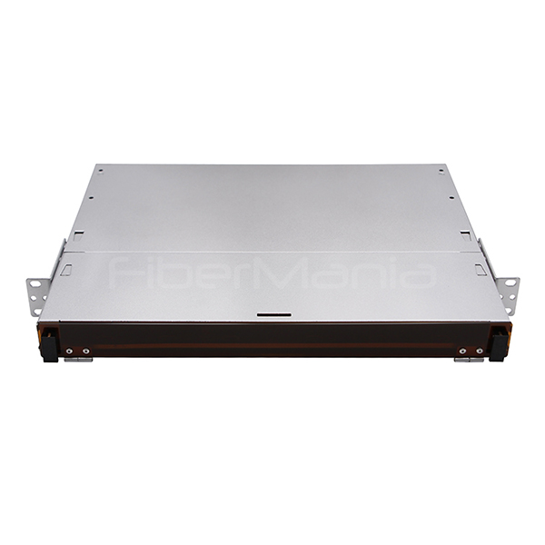 Серебряная оптоволоконная распределительная панель Рака Монтаж 1U 19 дюйма 3 LGX SC Адаптерная панель