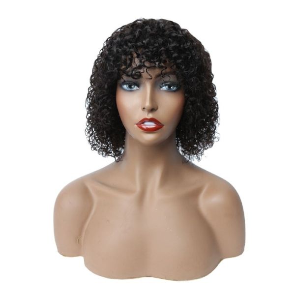 Swiss Lace Base Short Pixie Cut Wigs for Black Women Raw Brazilian Virgin Afro Curly