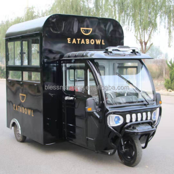Beverage Coffee Van for Flour Mill Application Design Electric Tricycle Ape Food Truck